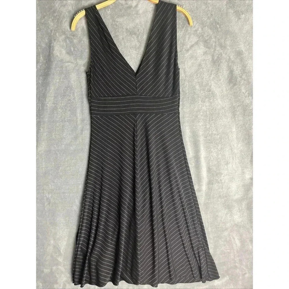 Vtg Y2K Charlotte Russe Pin Stripe Dress Size Large Grunge Retro Goth Steampunk - Picture 3 of 6